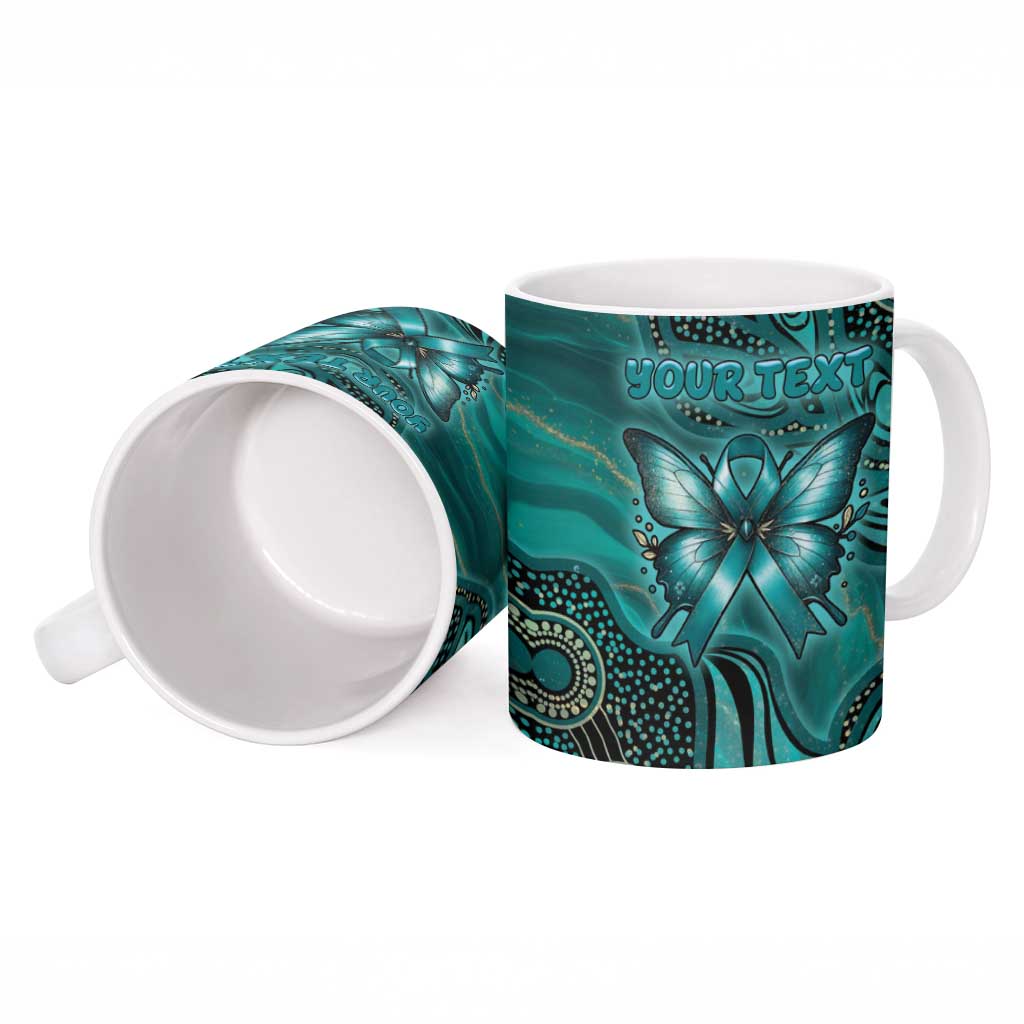 Personalised Ovarian Cancer Awareness Ceramic Mug This Is What A Fighter Looks Like