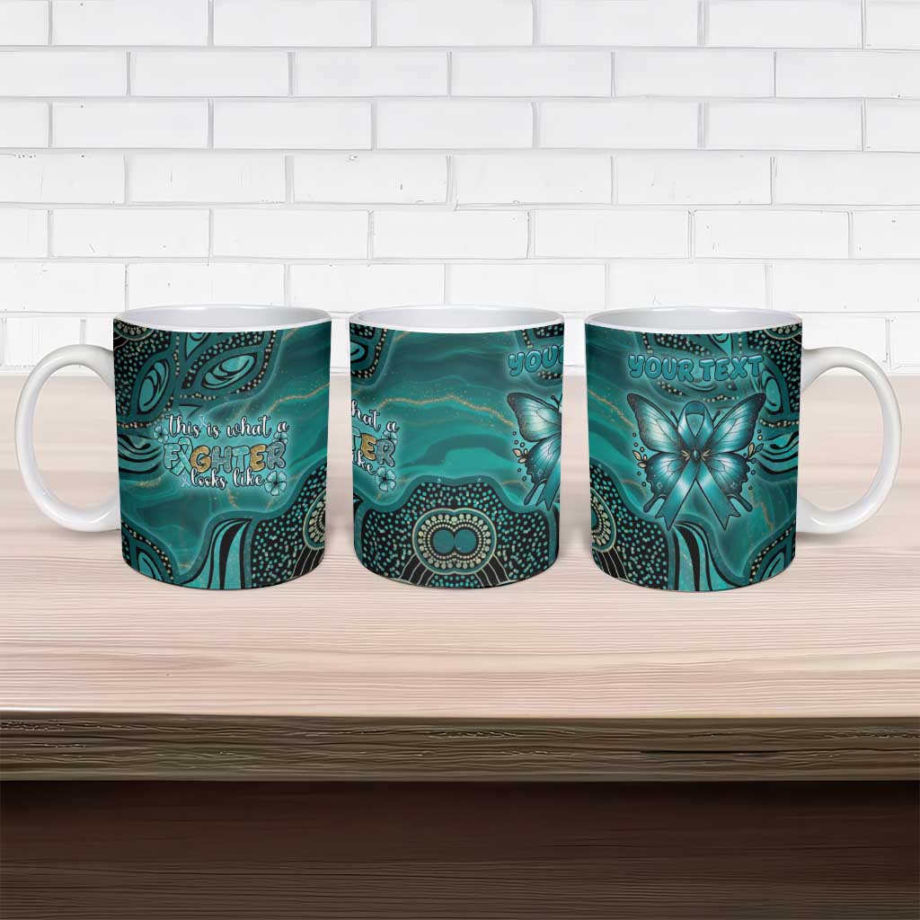 Personalised Ovarian Cancer Awareness Ceramic Mug This Is What A Fighter Looks Like