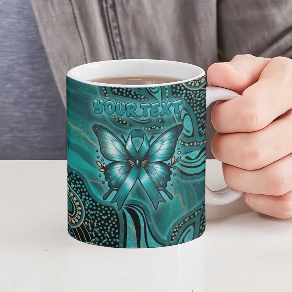 Personalised Ovarian Cancer Awareness Ceramic Mug This Is What A Fighter Looks Like