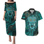 Personalised Ovarian Cancer Awareness Couples Matching Puletasi and Hawaiian Shirt This Is What A Fighter Looks Like