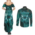Personalised Ovarian Cancer Awareness Couples Matching Summer Maxi Dress and Long Sleeve Button Shirt This Is What A Fighter Looks Like