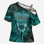 Personalised Ovarian Cancer Awareness Cross Shoulder Shirt This Is What A Fighter Looks Like