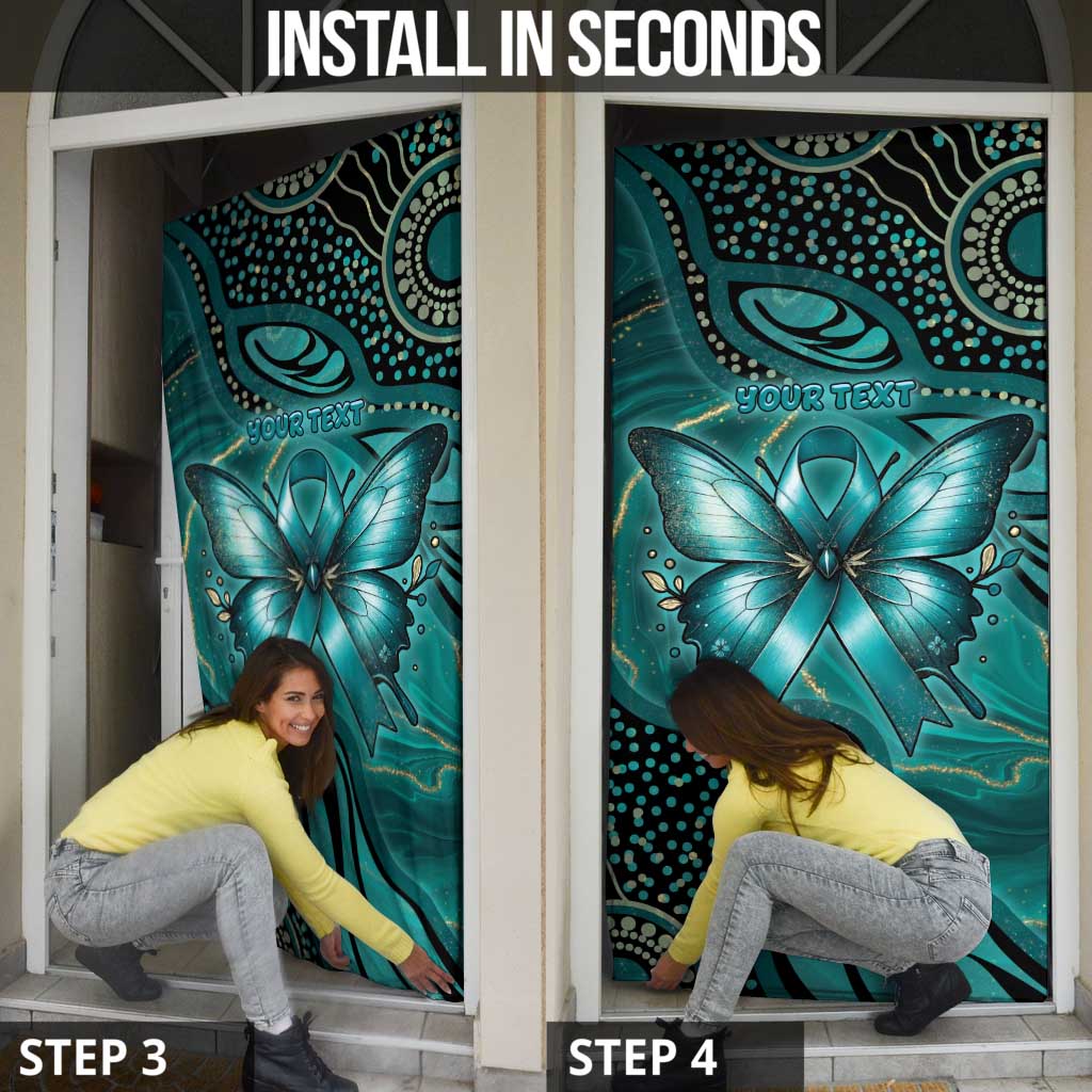 Personalised Ovarian Cancer Awareness Door Cover This Is What A Fighter Looks Like