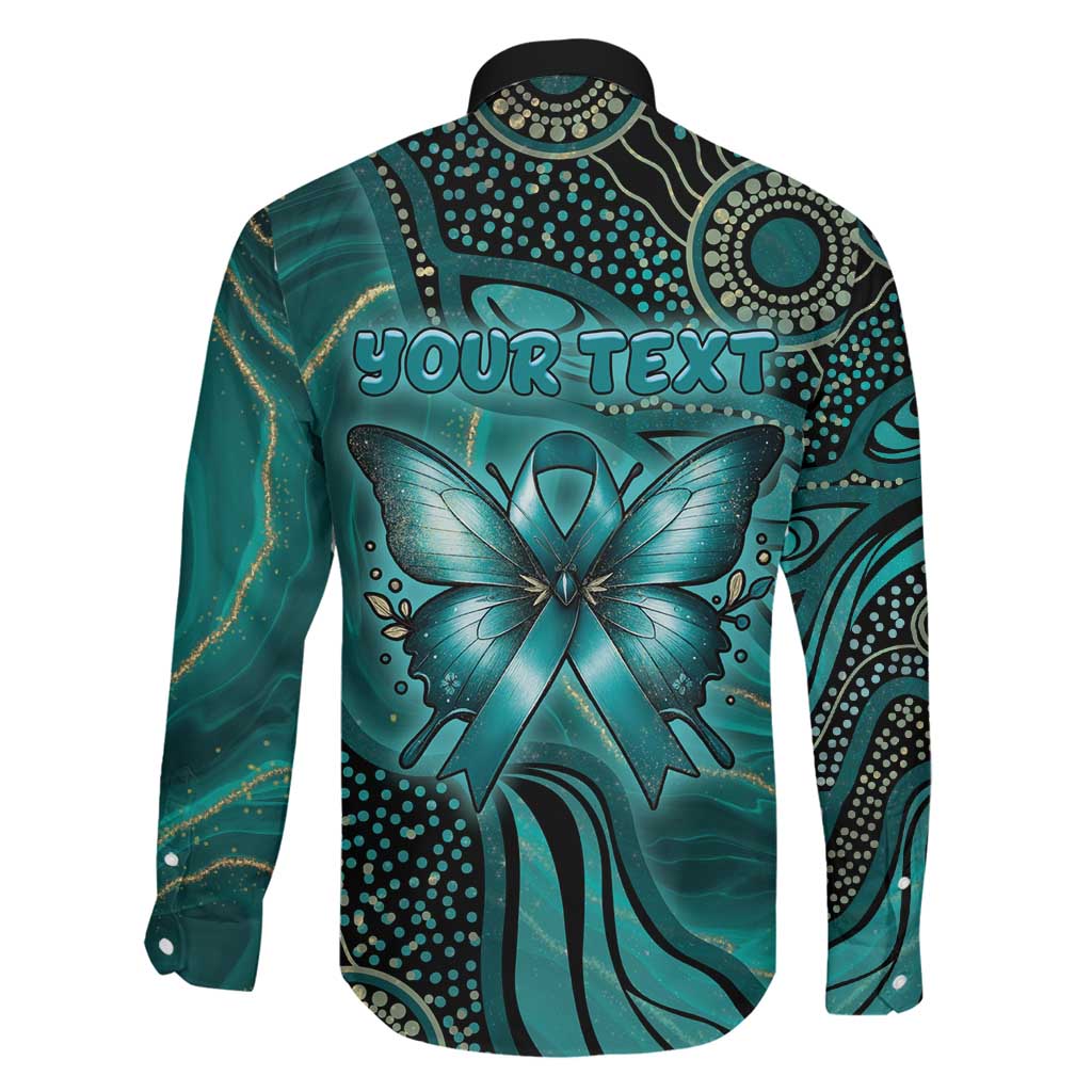 Personalised Ovarian Cancer Awareness Family Matching Mermaid Dress and Hawaiian Shirt This Is What A Fighter Looks Like