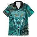 Personalised Ovarian Cancer Awareness Family Matching Off Shoulder Maxi Dress and Hawaiian Shirt This Is What A Fighter Looks Like