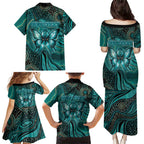 Personalised Ovarian Cancer Awareness Family Matching Puletasi and Hawaiian Shirt This Is What A Fighter Looks Like