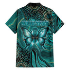 Personalised Ovarian Cancer Awareness Family Matching Puletasi and Hawaiian Shirt This Is What A Fighter Looks Like