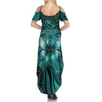 Personalised Ovarian Cancer Awareness Family Matching Summer Maxi Dress and Hawaiian Shirt This Is What A Fighter Looks Like