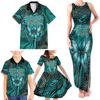 Personalised Ovarian Cancer Awareness Family Matching Tank Maxi Dress and Hawaiian Shirt This Is What A Fighter Looks Like