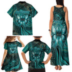Personalised Ovarian Cancer Awareness Family Matching Tank Maxi Dress and Hawaiian Shirt This Is What A Fighter Looks Like