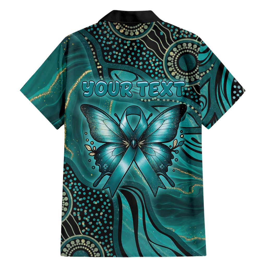 Personalised Ovarian Cancer Awareness Family Matching Tank Maxi Dress and Hawaiian Shirt This Is What A Fighter Looks Like