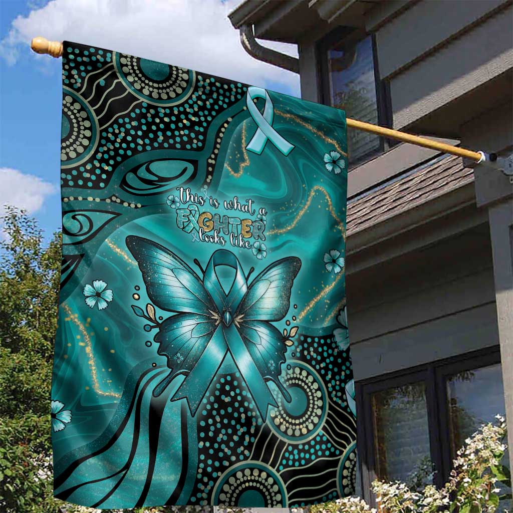Ovarian Cancer Awareness Garden Flag This Is What A Fighter Looks Like
