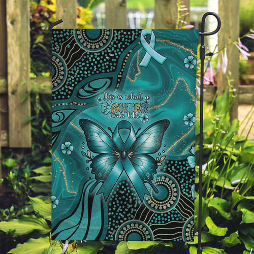 Ovarian Cancer Awareness Garden Flag This Is What A Fighter Looks Like