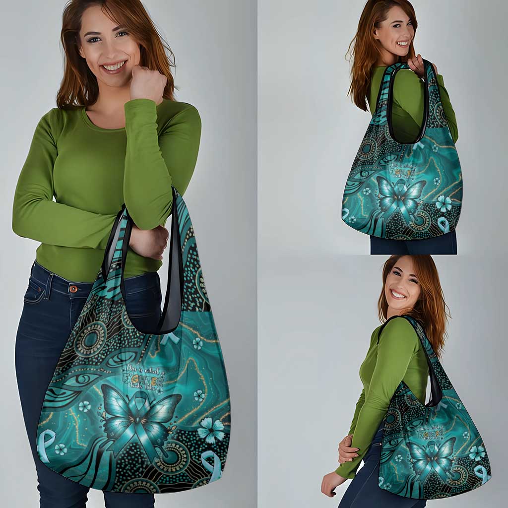 Ovarian Cancer Awareness Grocery Bag This Is What A Fighter Looks Like