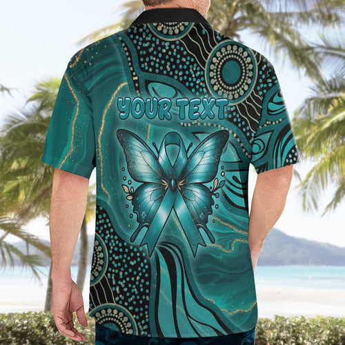 Personalised Ovarian Cancer Awareness Hawaiian Shirt This Is What A Fighter Looks Like
