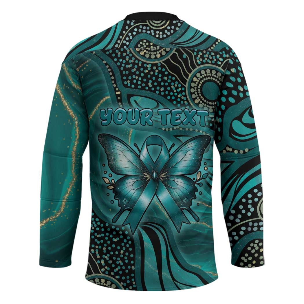 Personalised Ovarian Cancer Awareness Hockey Jersey This Is What A Fighter Looks Like