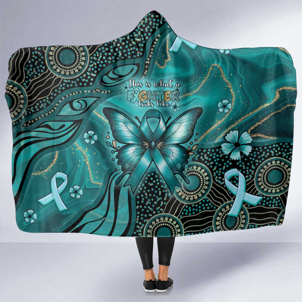 Ovarian Cancer Awareness Hooded Blanket This Is What A Fighter Looks Like