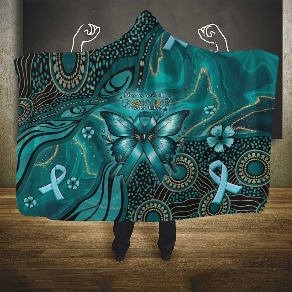 Ovarian Cancer Awareness Hooded Blanket This Is What A Fighter Looks Like