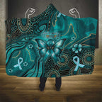 Ovarian Cancer Awareness Hooded Blanket This Is What A Fighter Looks Like