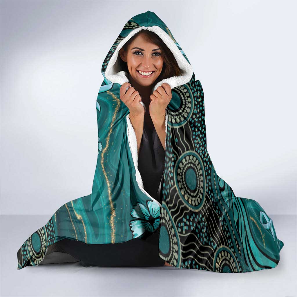 Ovarian Cancer Awareness Hooded Blanket This Is What A Fighter Looks Like