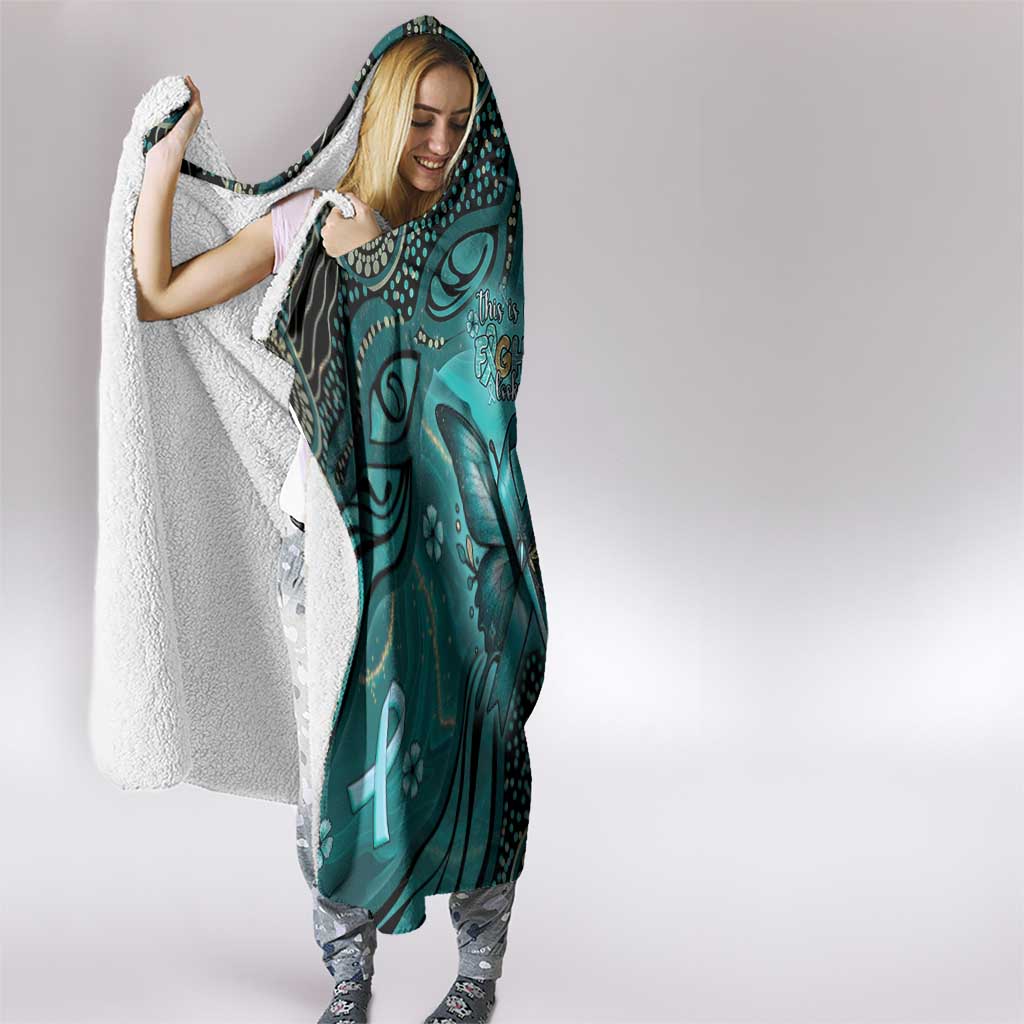 Ovarian Cancer Awareness Hooded Blanket This Is What A Fighter Looks Like