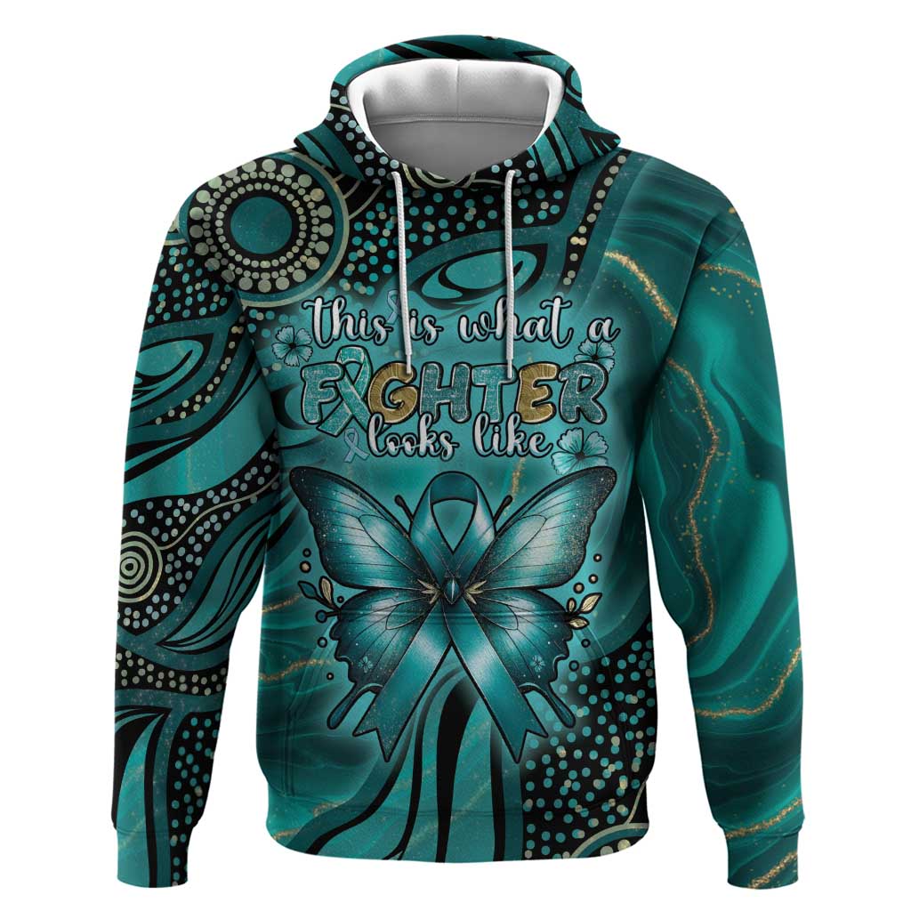 Personalised Ovarian Cancer Awareness Hoodie This Is What A Fighter Looks Like