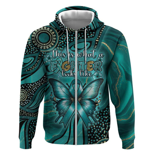 Personalised Ovarian Cancer Awareness Hoodie This Is What A Fighter Looks Like