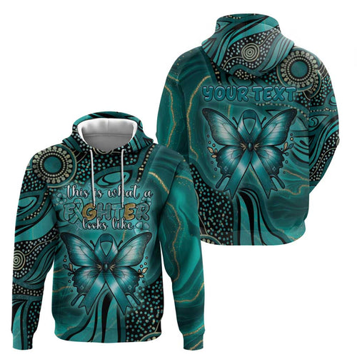 Personalised Ovarian Cancer Awareness Hoodie This Is What A Fighter Looks Like