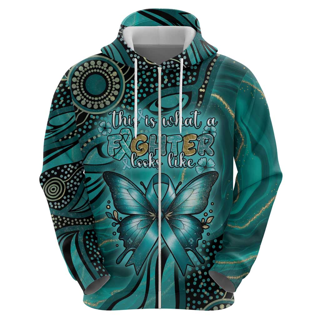Personalised Ovarian Cancer Awareness Hoodie This Is What A Fighter Looks Like
