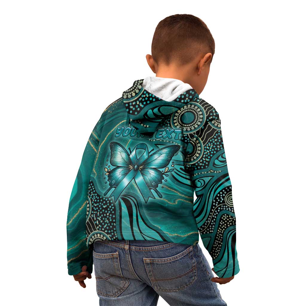 Personalised Ovarian Cancer Awareness Kid Hoodie This Is What A Fighter Looks Like
