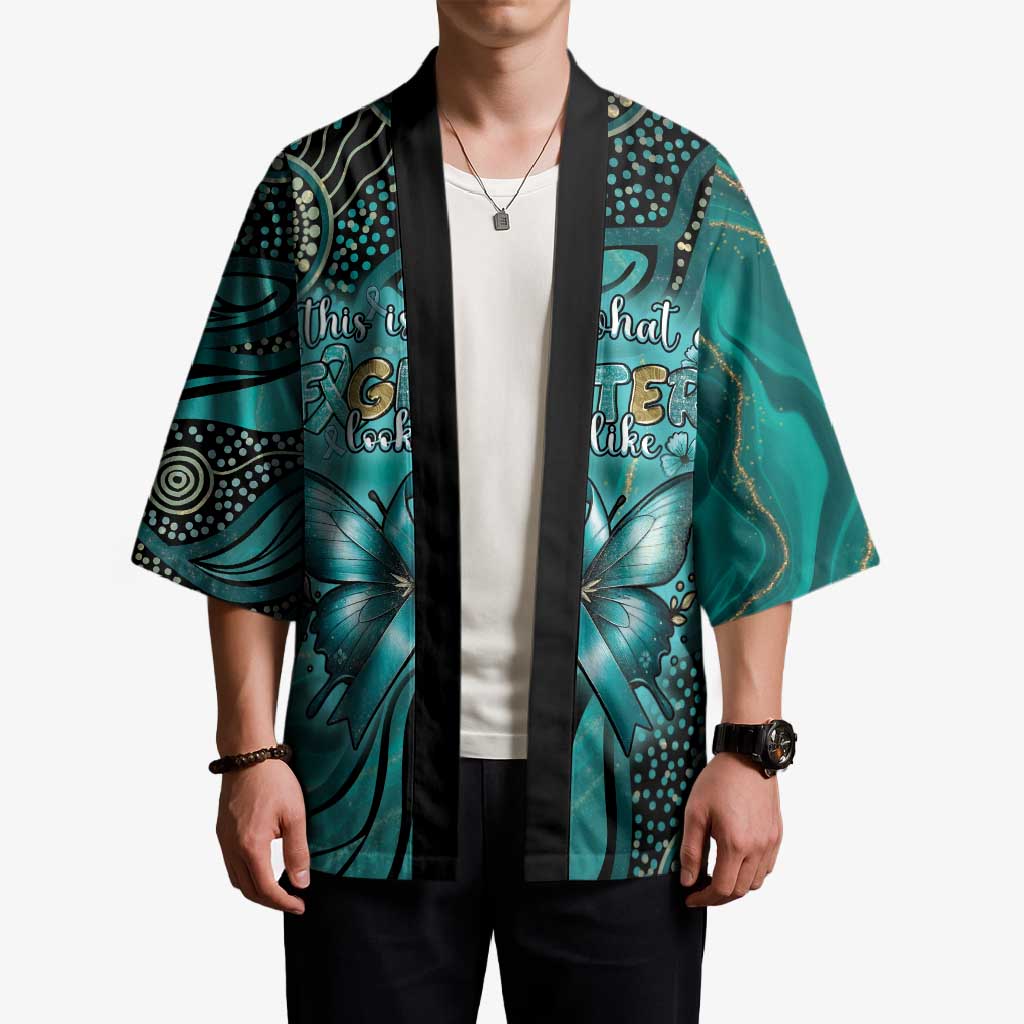 Personalised Ovarian Cancer Awareness Kimono This Is What A Fighter Looks Like