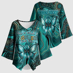 Personalised Ovarian Cancer Awareness Kimono Sleeve Blouse This Is What A Fighter Looks Like