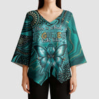 Personalised Ovarian Cancer Awareness Kimono Sleeve Blouse This Is What A Fighter Looks Like