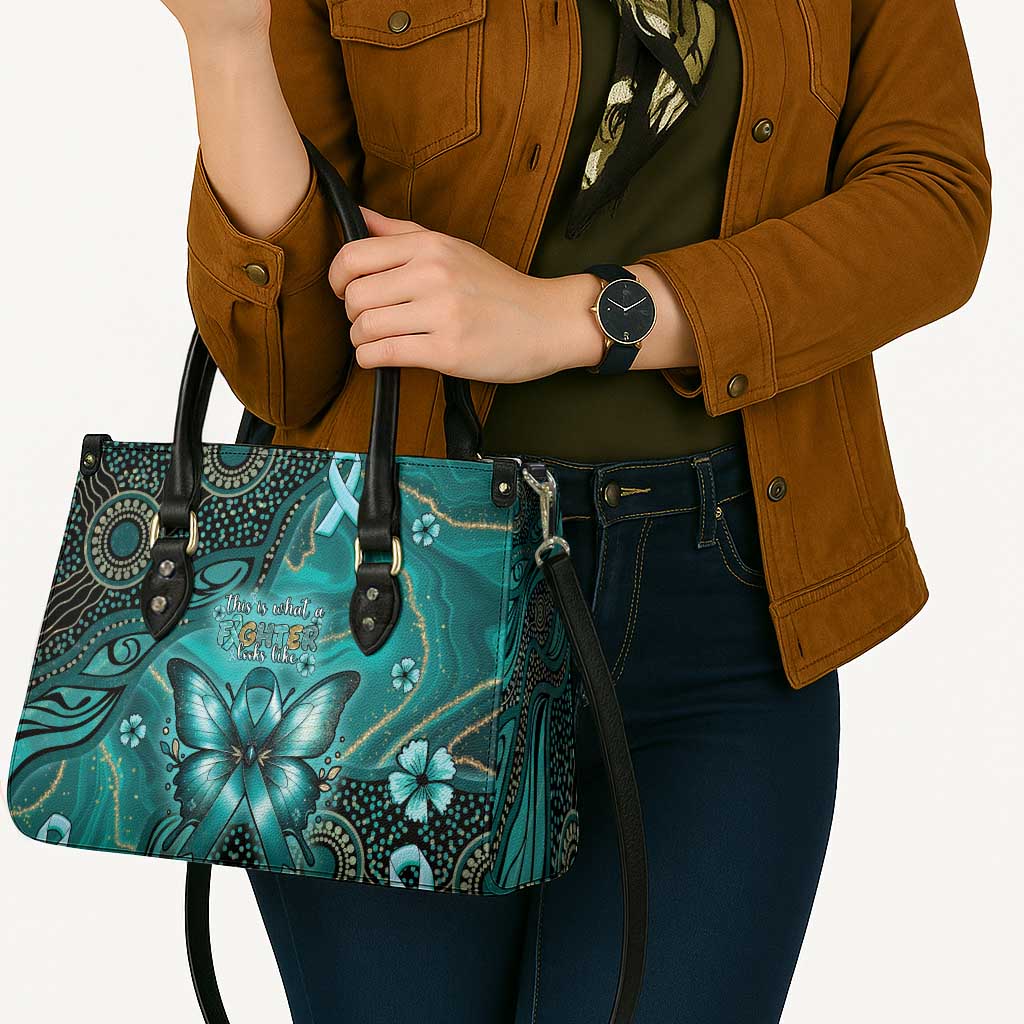Ovarian Cancer Awareness Leather Bag This Is What A Fighter Looks Like