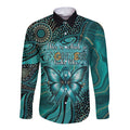 Personalised Ovarian Cancer Awareness Long Sleeve Button Shirt This Is What A Fighter Looks Like