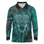 Personalised Ovarian Cancer Awareness Long Sleeve Polo Shirt This Is What A Fighter Looks Like