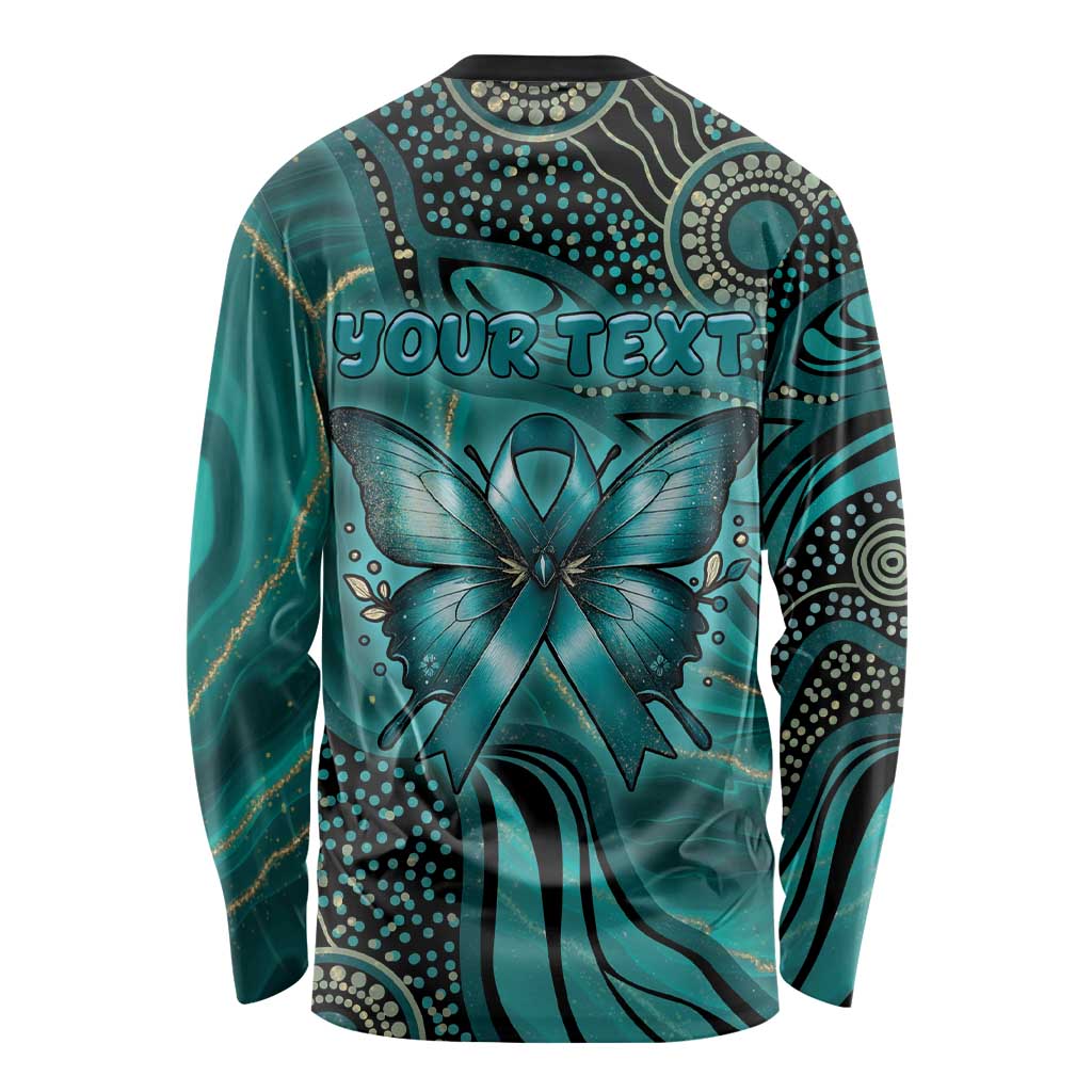 Personalised Ovarian Cancer Awareness Long Sleeve Shirt This Is What A Fighter Looks Like