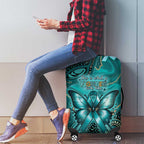 Ovarian Cancer Awareness Luggage Cover This Is What A Fighter Looks Like