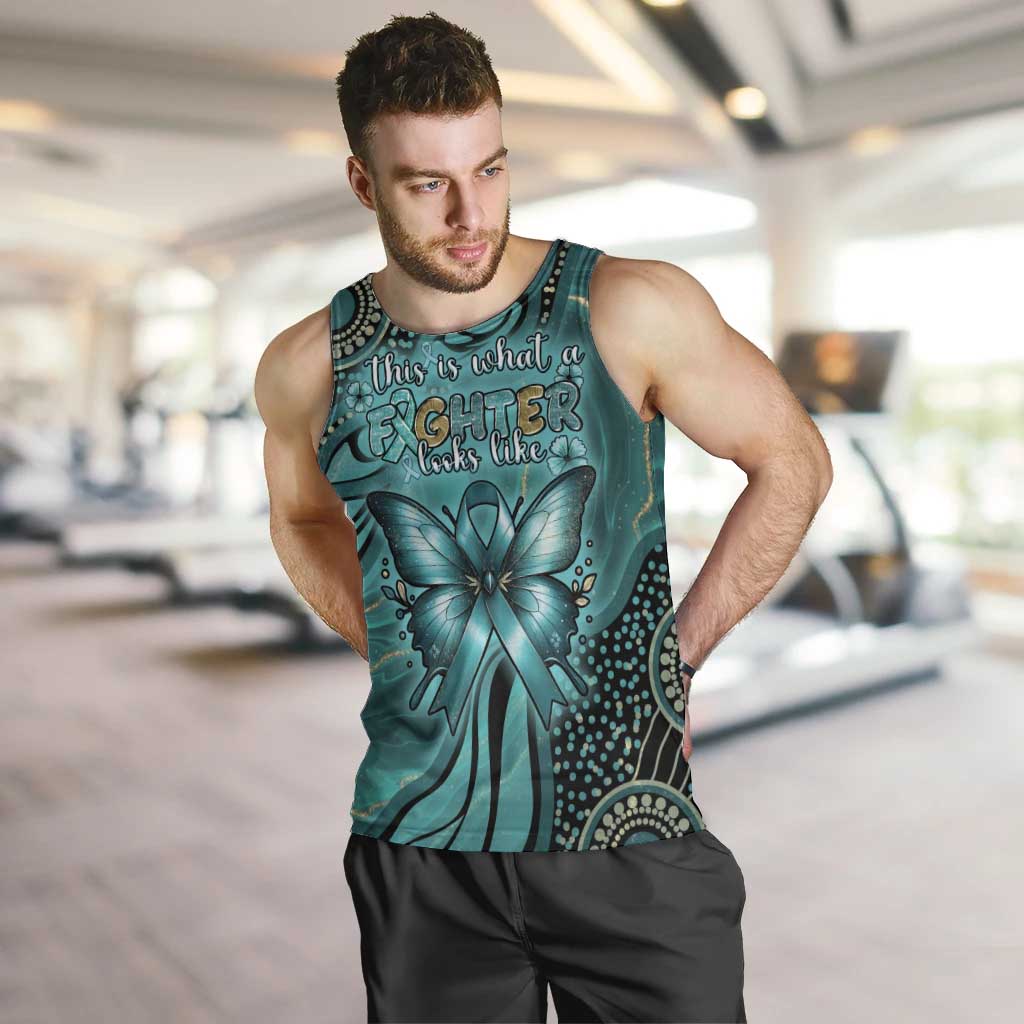 Personalised Ovarian Cancer Awareness Men Tank Top This Is What A Fighter Looks Like