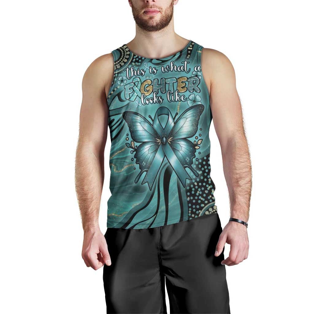 Personalised Ovarian Cancer Awareness Men Tank Top This Is What A Fighter Looks Like