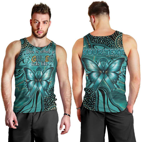 Personalised Ovarian Cancer Awareness Men Tank Top This Is What A Fighter Looks Like