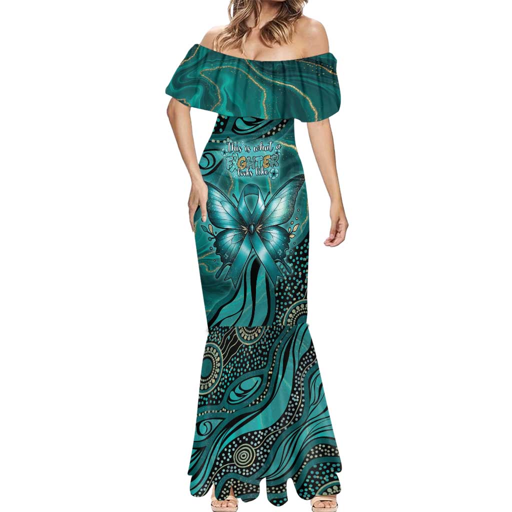 Personalised Ovarian Cancer Awareness Mermaid Dress This Is What A Fighter Looks Like