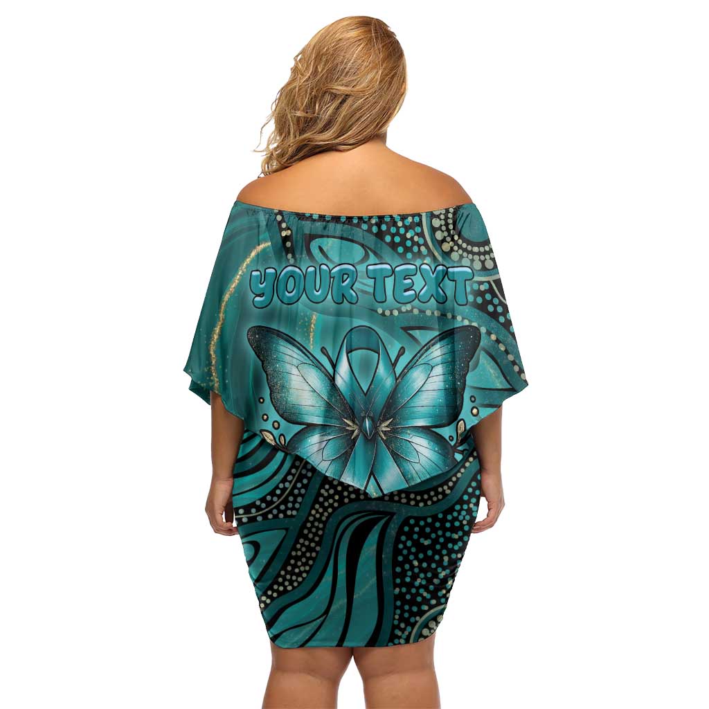 Personalised Ovarian Cancer Awareness Off Shoulder Short Dress This Is What A Fighter Looks Like