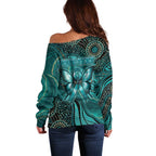 Personalised Ovarian Cancer Awareness Off Shoulder Sweater This Is What A Fighter Looks Like