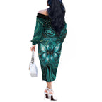 Personalised Ovarian Cancer Awareness Off The Shoulder Long Sleeve Dress This Is What A Fighter Looks Like