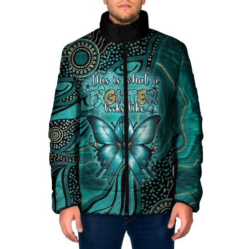 Personalised Ovarian Cancer Awareness Padded Jacket This Is What A Fighter Looks Like