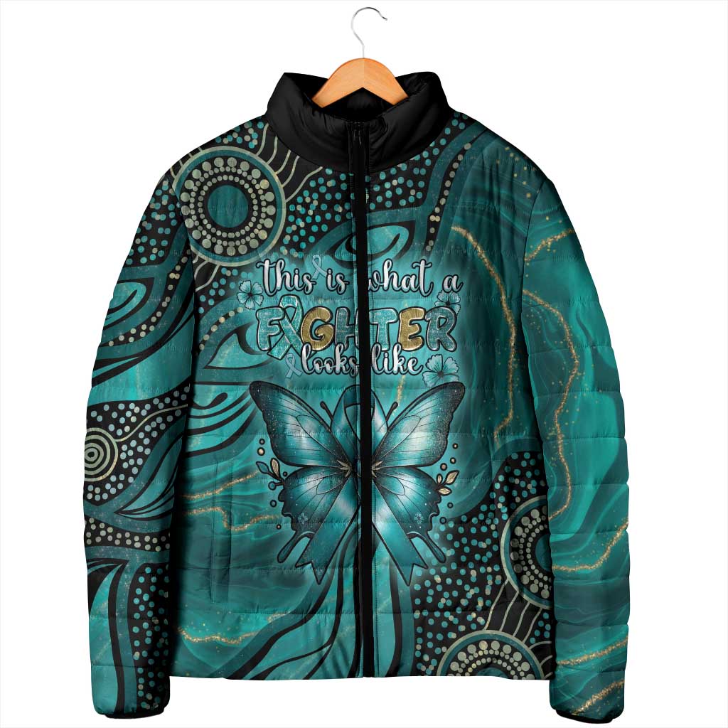 Personalised Ovarian Cancer Awareness Padded Jacket This Is What A Fighter Looks Like