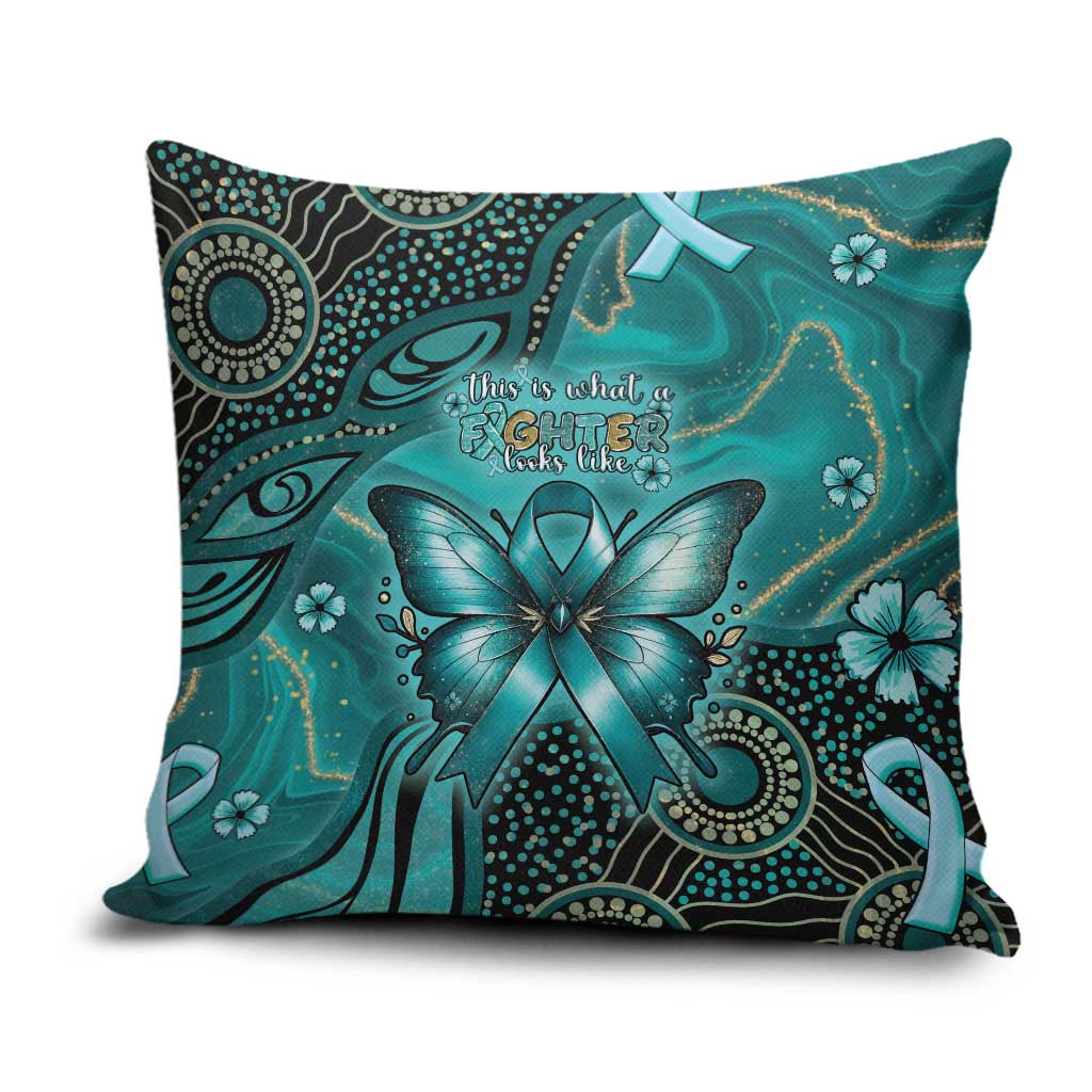 Ovarian Cancer Awareness Pillow Cover This Is What A Fighter Looks Like