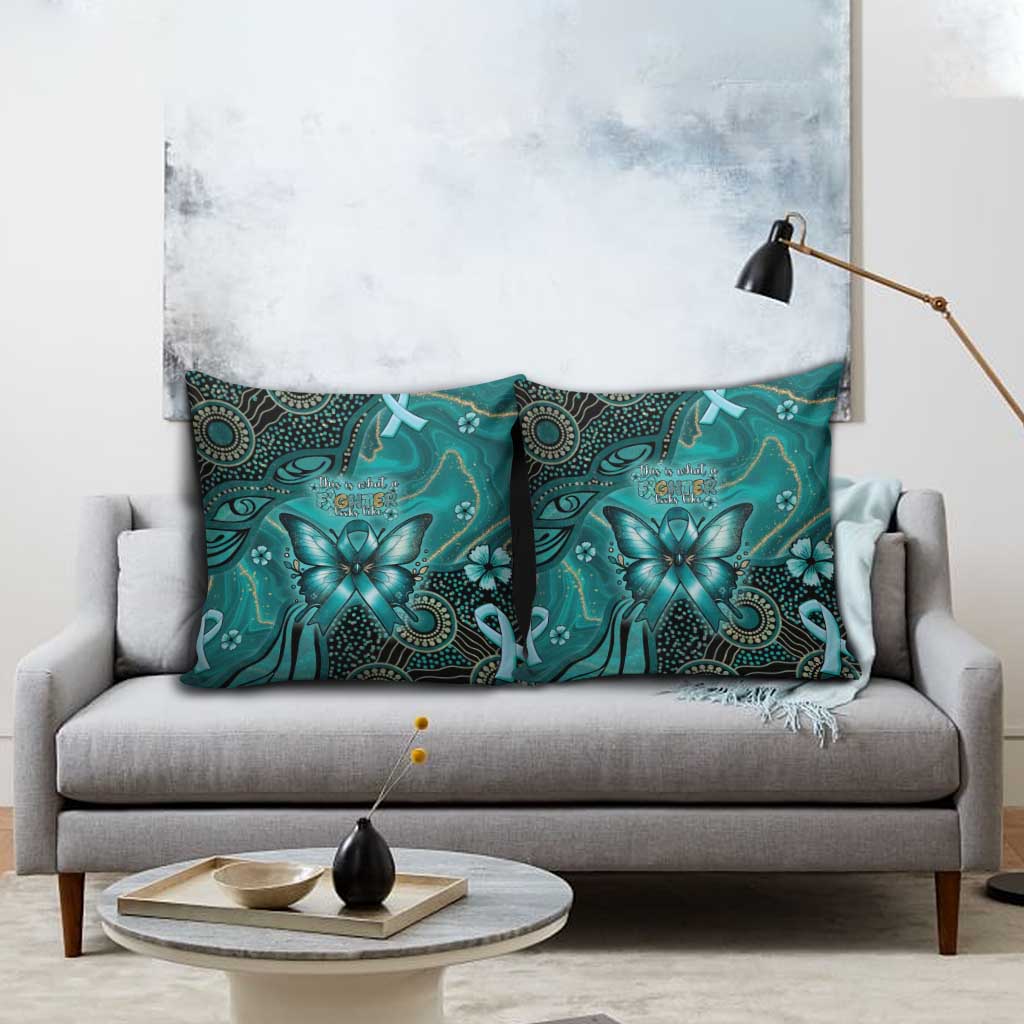Ovarian Cancer Awareness Pillow Cover This Is What A Fighter Looks Like