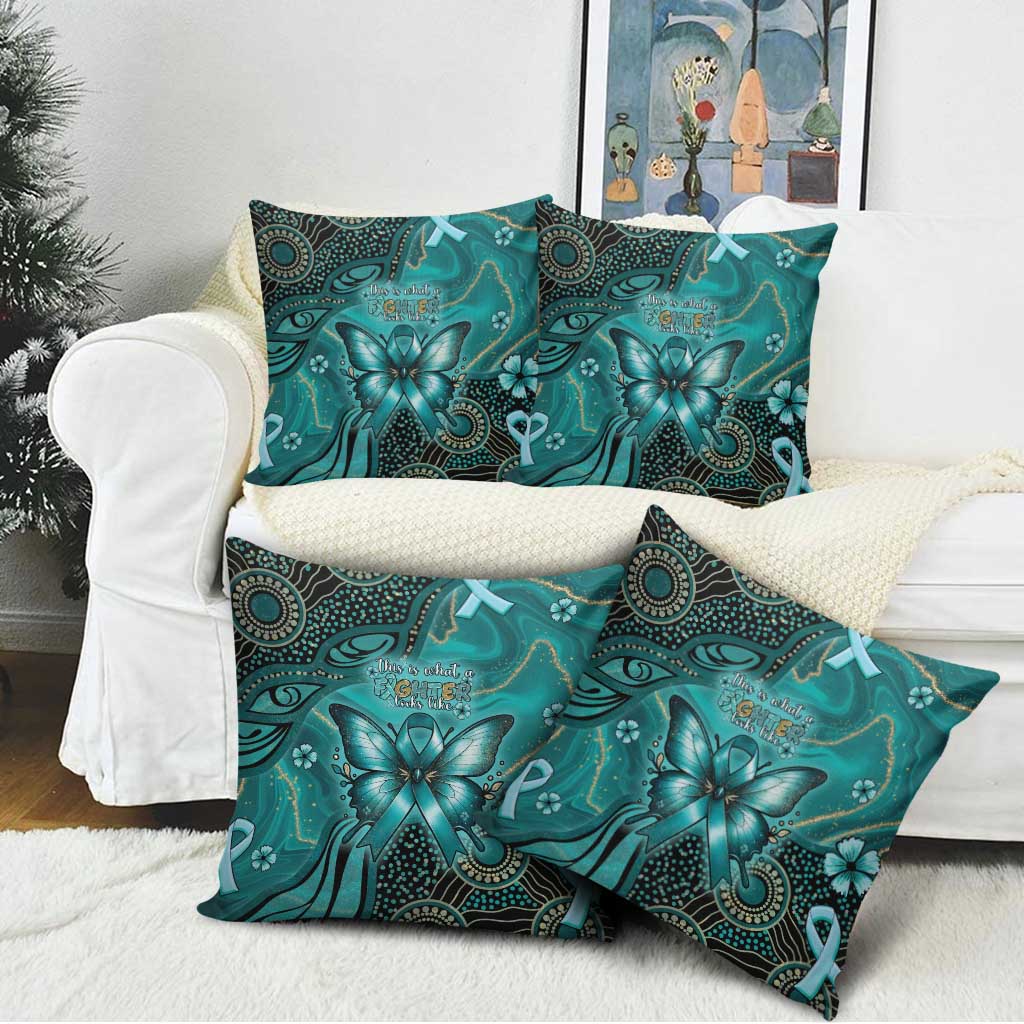 Ovarian Cancer Awareness Pillow Cover This Is What A Fighter Looks Like